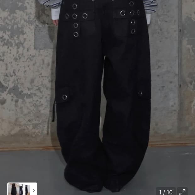크로스 포켓 카고 팬츠 (BLACK)