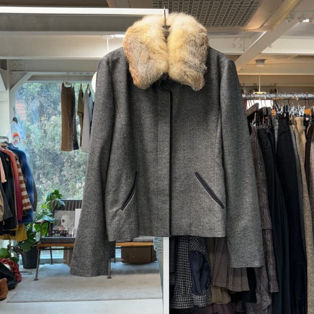 Gabardine k.t 퍼 울자켓