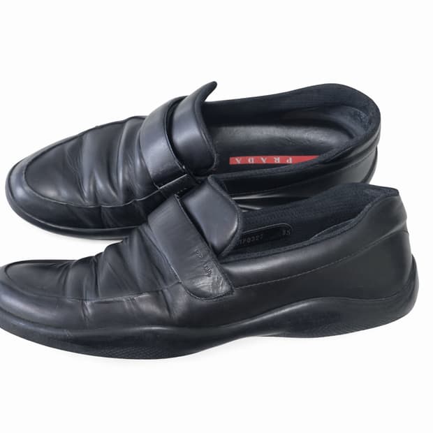 Prada sports Velcro loafer black 42.5