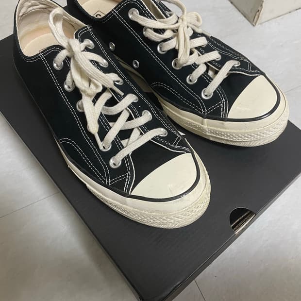 컨버스 척70 로우 블랙 265