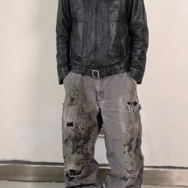 리바이스 양가죽 오버핏 레더자켓