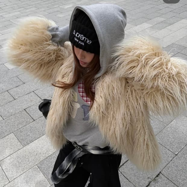 인스턴트펑크 오버사이즈 에코 퍼자켓