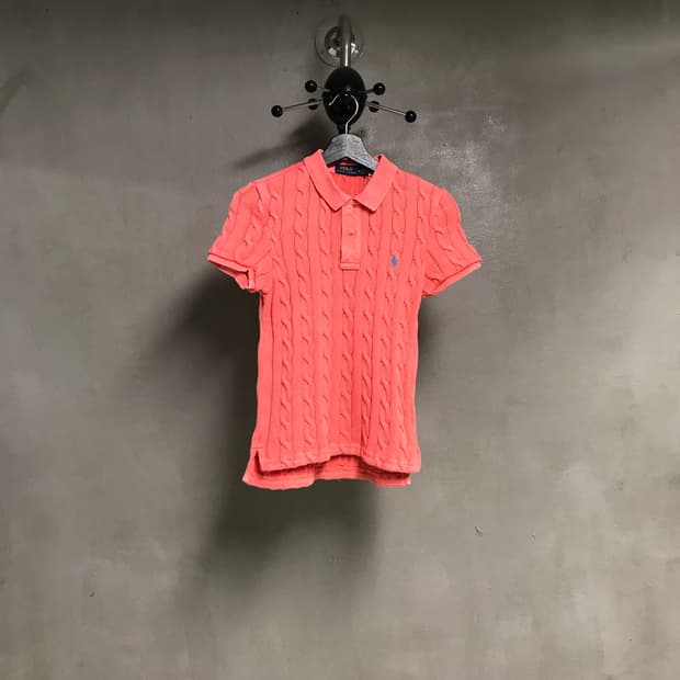 폴로 랄프로렌 QR 니트 반팔 카라티 M(W)