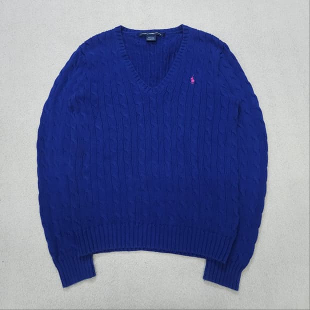 폴로 랄프 로렌 여성 케이블 니트 XL
