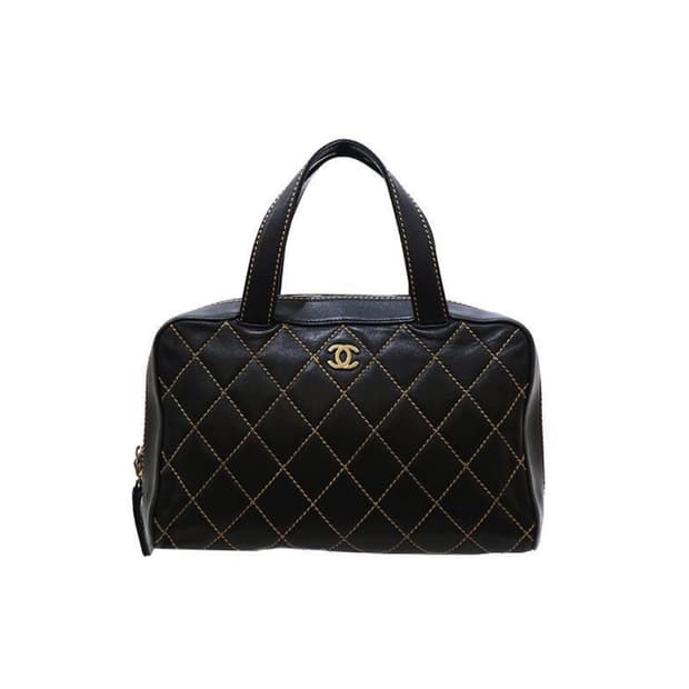 샤넬 퀼티드 볼링백