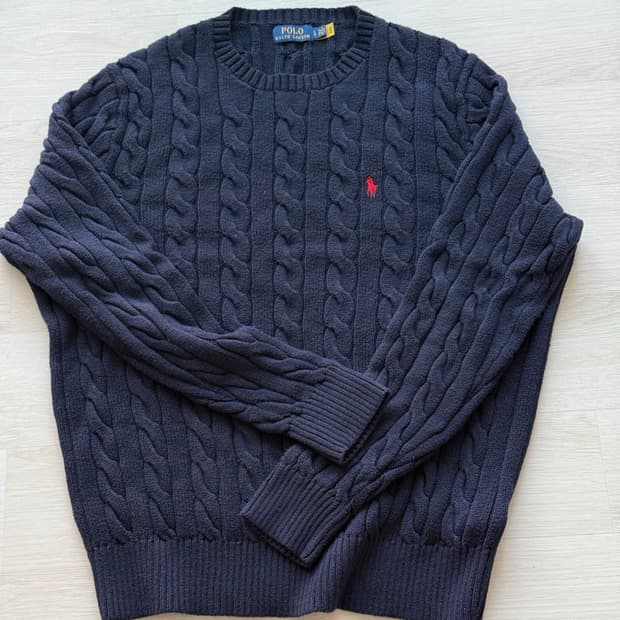 폴로 랄프로렌 네이비 케이블 니트