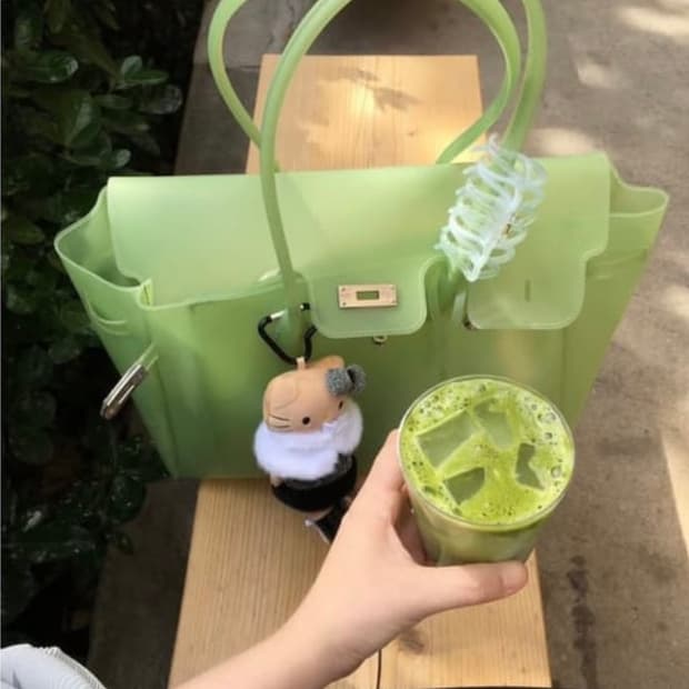 ✨당일출고✨[tpu소재💖,고퀄리티] 젤리백 젤리버킨백 라이트그린