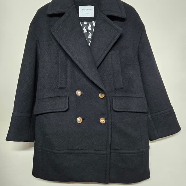 쥬시꾸뛰르 블랙 더블 버튼 코트66