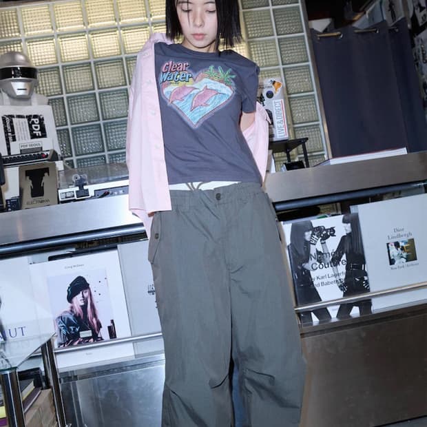 샌드사운드(UNISEX) 패러슈트 밴딩 팬츠 - 카키