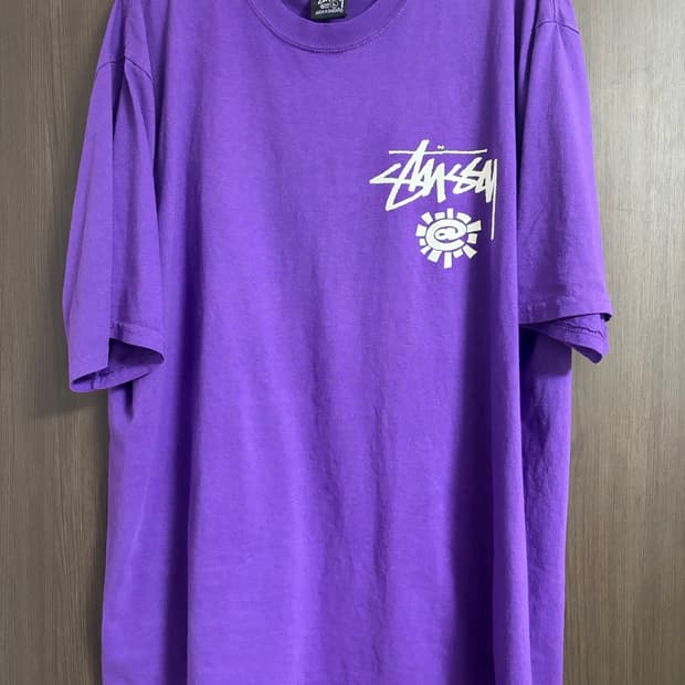 Stussy x Always world tour tshirt-purple