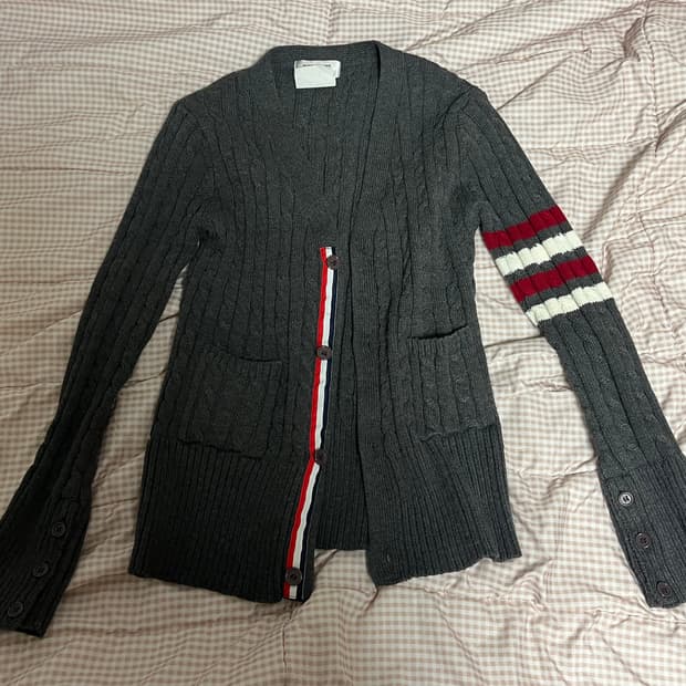 톰브라운 4선 니트 가디건