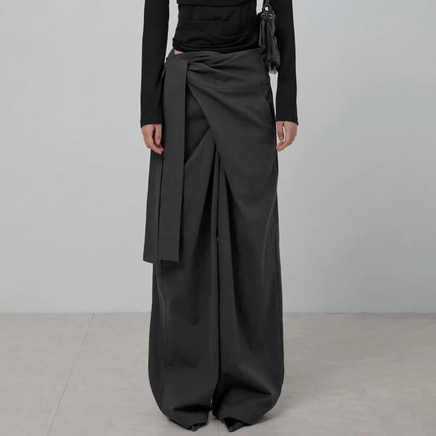 플레어업 레이어드 랩 트루저 바지