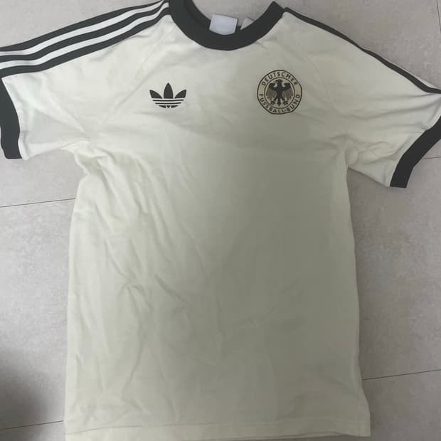 아디다스 독일 아디컬러 클래식 삼선 티셔츠 오프 화이트