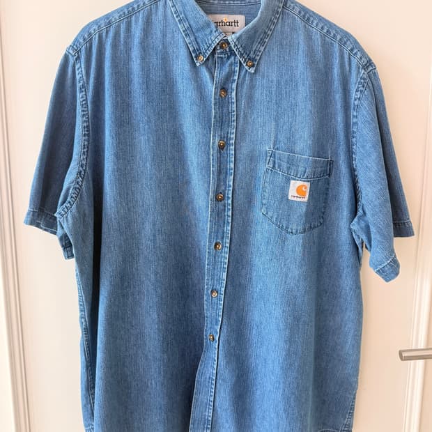 칼하트 WIP(CARHARTT WIP) 스톤 블리치드 데님 반팔
