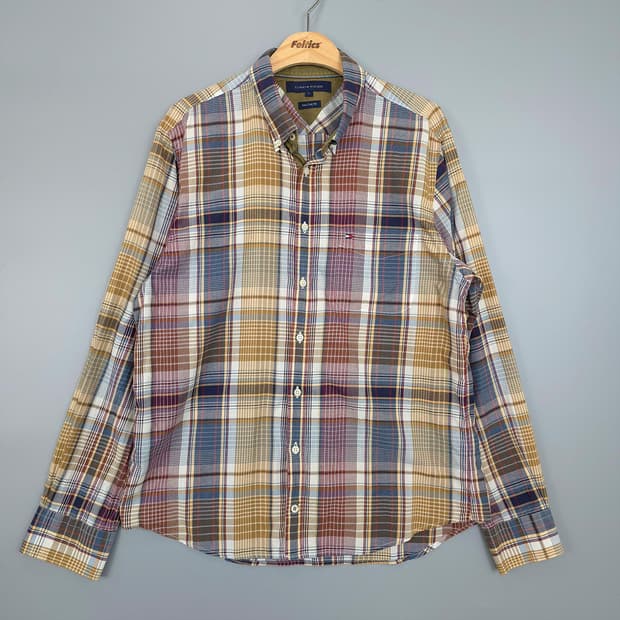 타미힐피거 Tommy Hilfiger 뉴욕핏 체크 셔츠 L