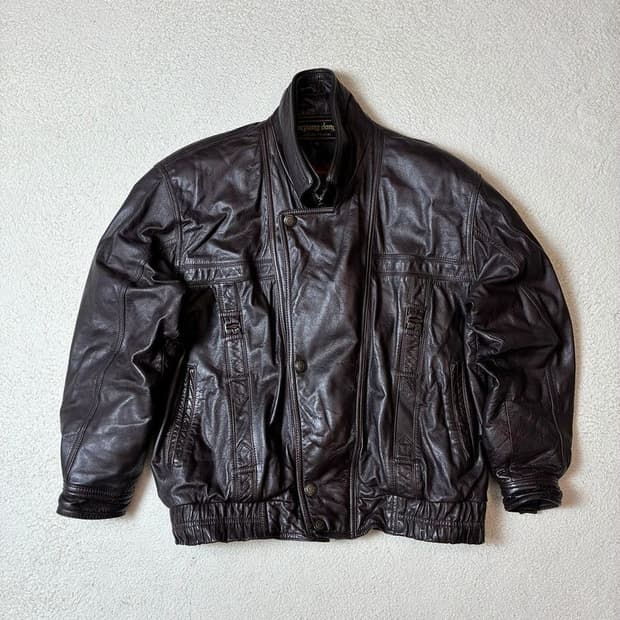 Selectede 90's 2중핏 소가죽 블루종 자켓 PN7151