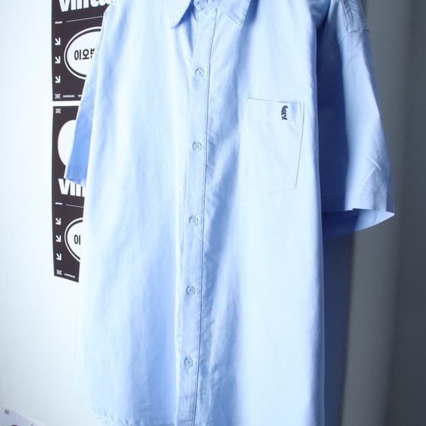 (L-XL) 트릴리온 반팔 카라 티셔츠 셔츠 남방 오버핏-H32120