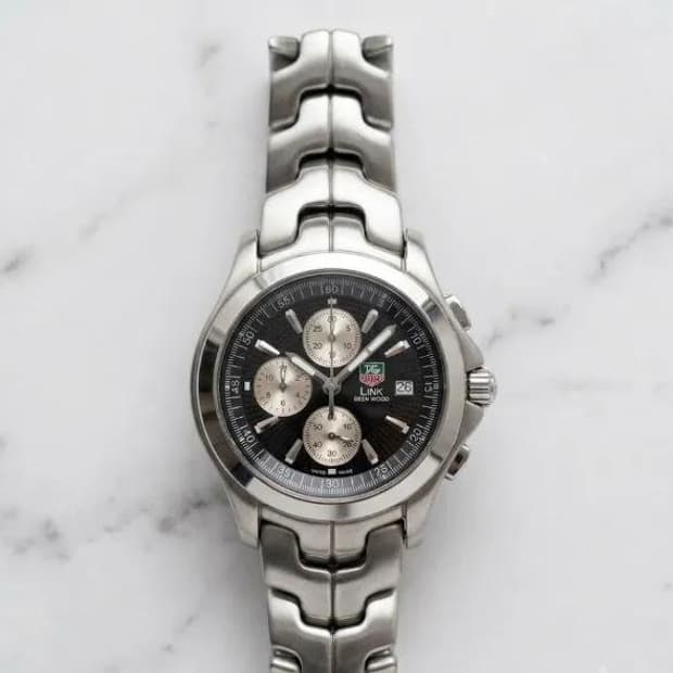 [한정판]태그호이어 링크 클래식 크로노그래프  블랙 다이얼 40MM
