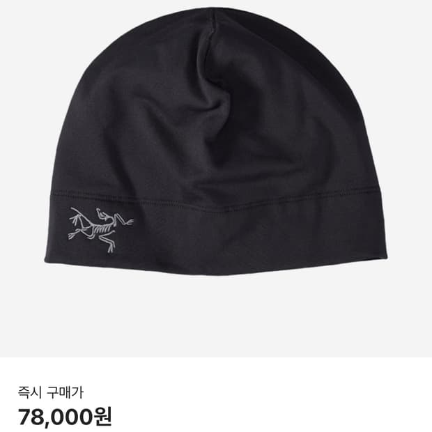 아크테릭스 로 토크 블랙 비니