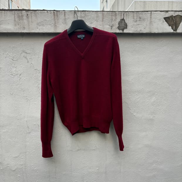 90‘s Lands End 캐시미어 100 v넥니트