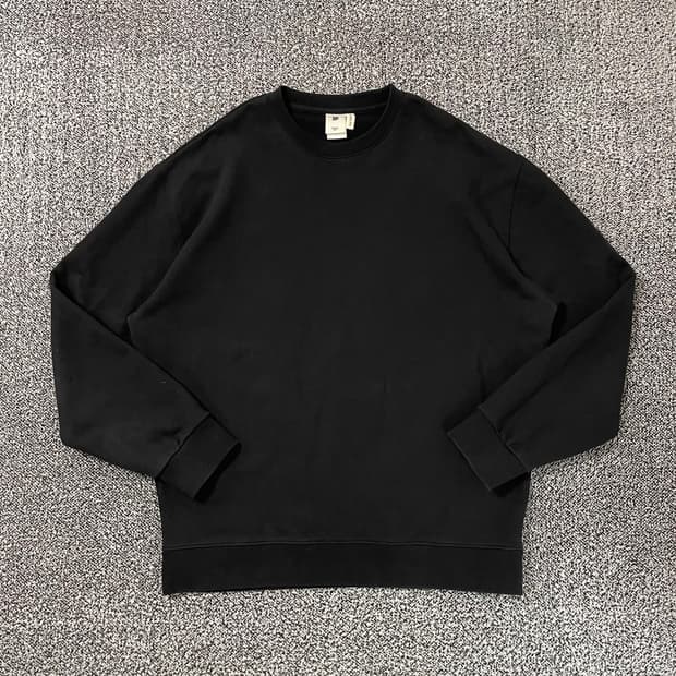 빈티지9. 퍼스널팩 기본 무지 맨투맨 스웻셔츠 블랙