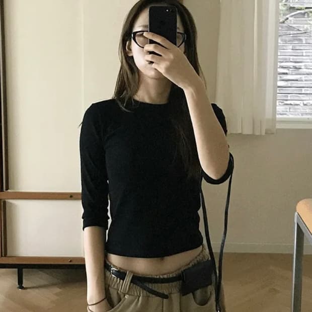 블렘토 에센셜 칠부 티셔츠