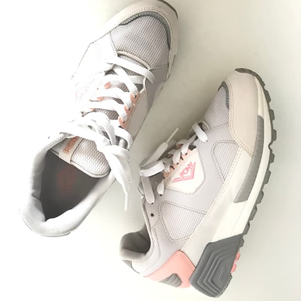 Pony retro babypink-grey platform shoes