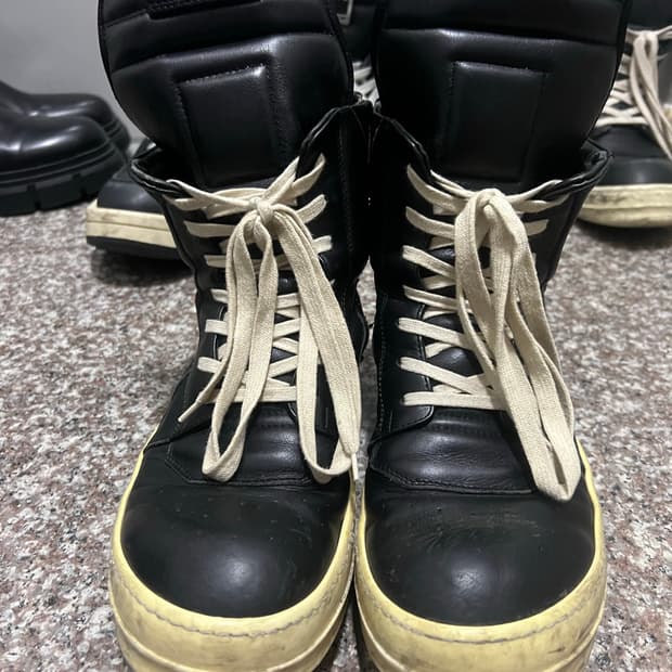 릭오웬스 지오바스켓 검검흰 42