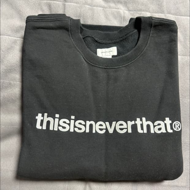 디스이즈네버댓 블랙 맨투맨 L