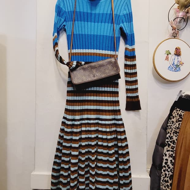 SJSJ 터틀 골지 니트 원피스