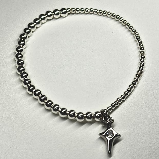 (핸드메이드) 십지가 실버 은팔찌