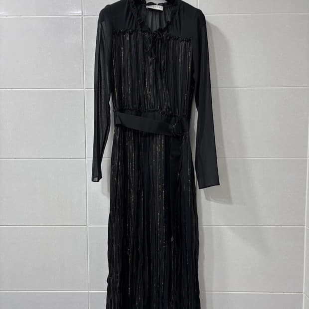 정품)산드로 시스루 원피스