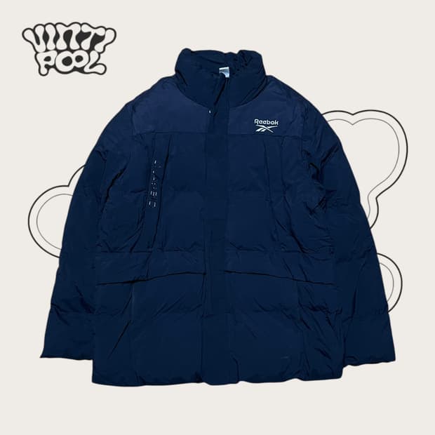 리복 클래식 패딩 XL 네이비