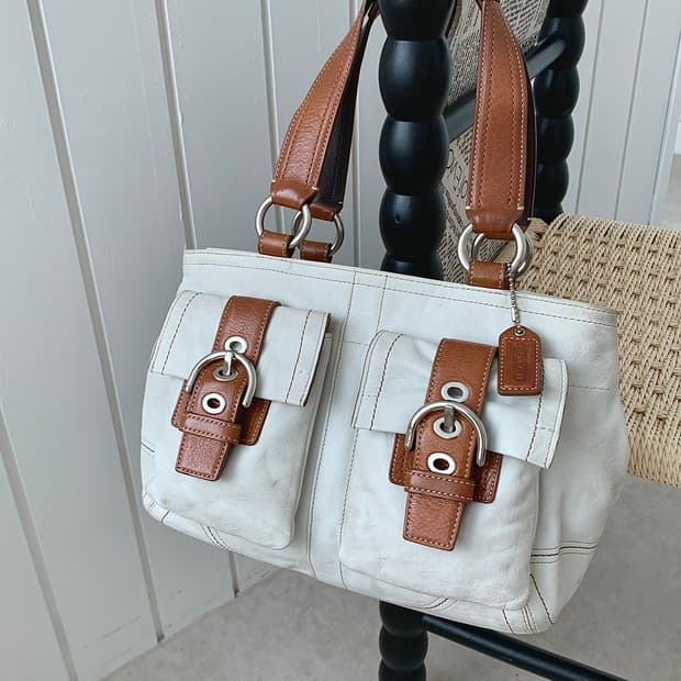 👜00s Coach Soho double pocket bag