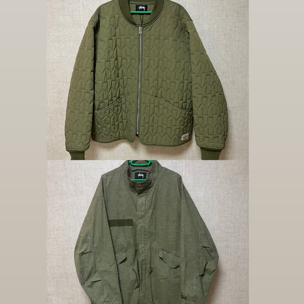 스투시 나이코 피쉬테일+워크기어 퀼팅 라이너 자켓