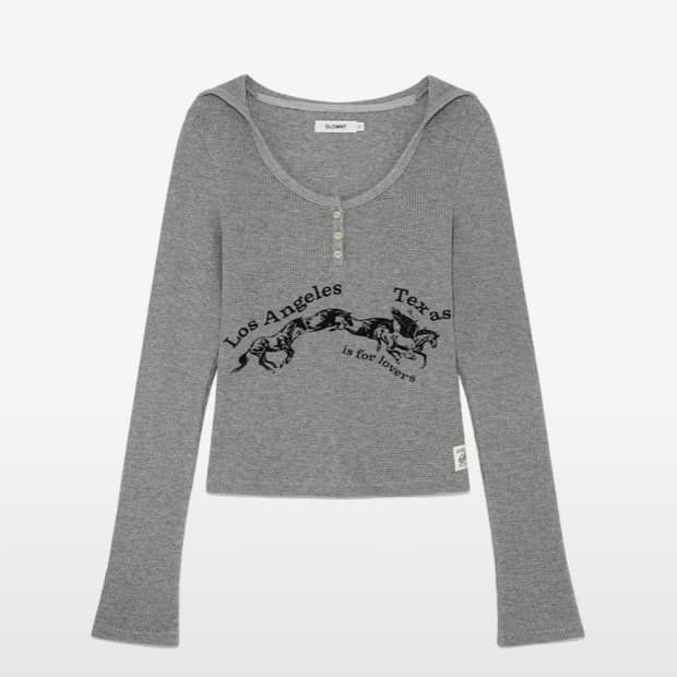 [새상품] 글로니 TEXAS WAFFLE LONG SLEEVE (GRAY