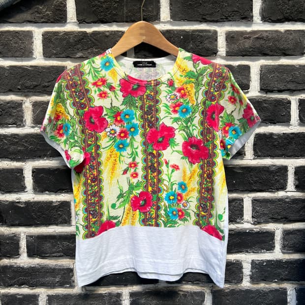 00s 꼼데가르송 플라워 티셔츠