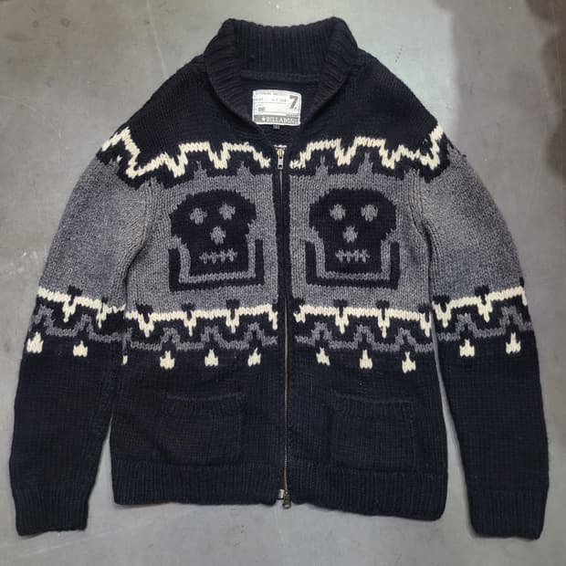 BILLABONG 수입 빈티지 헤비울 스컬 스웨터