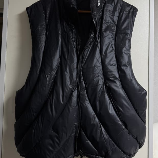 콜드웜 나일론 슬라이드 패딩 베스트 블랙 라지 사이즈 (수수료 무료)