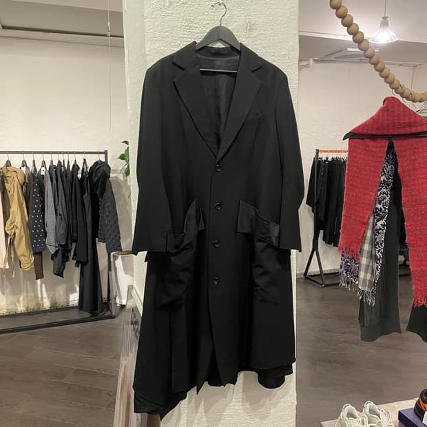 설밤 컷아웃 오버사이즈 코트