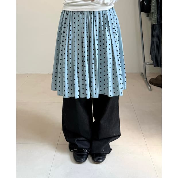 빈티지 도트 스커트