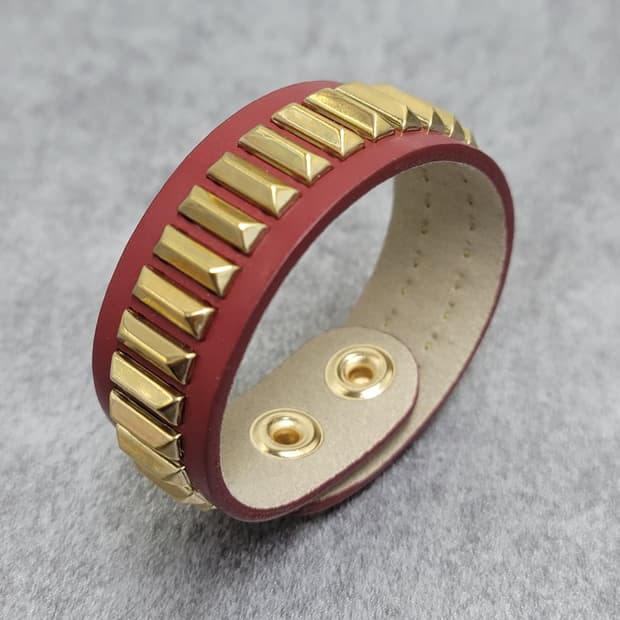 stud leather bracelet