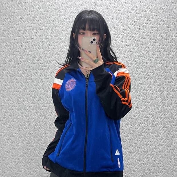 아디다스 NBA 뉴욕닉스 레트로 져지 집업 105 C11636