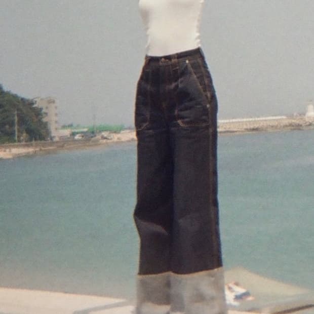 앤더슨벨 와이드 롤업 팬츠