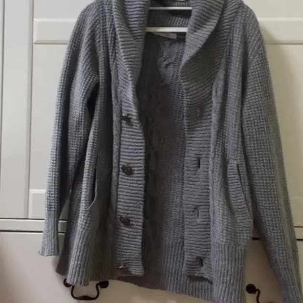 히메 갸루 모리걸 니트가디건 