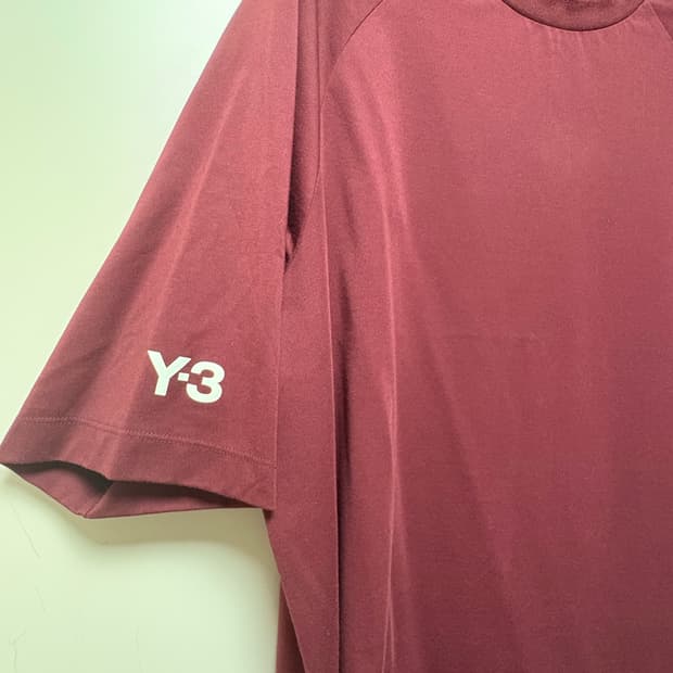 Y-3 버건디 숏슬리브 반팔