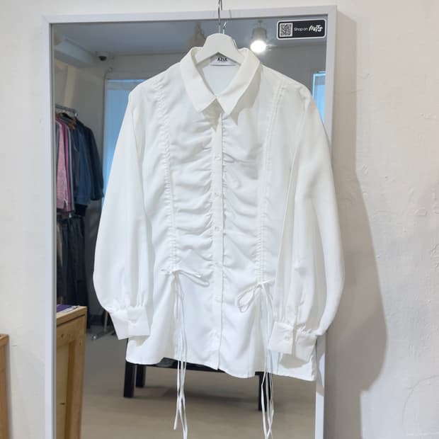 AZUL BY MOUSSY _ string shirring shirt