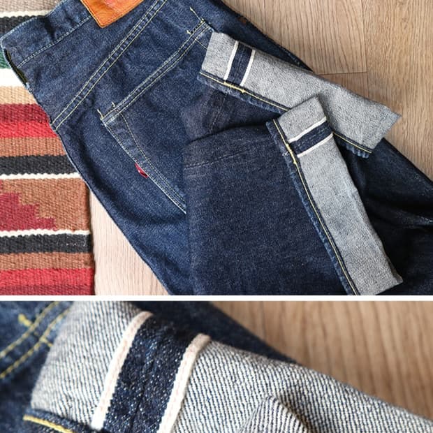 일본판 TCB JEANS 1944년 대전판 복각 셀비지 데님  
