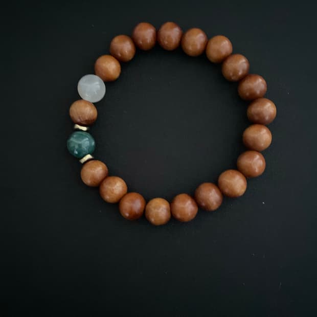 천연 우드 비즈 팔찌