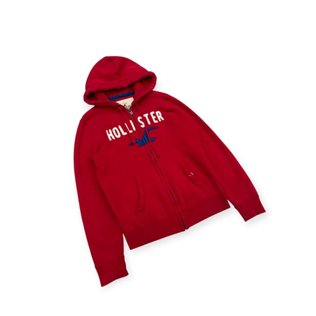 홀리스터 후드집업 레드